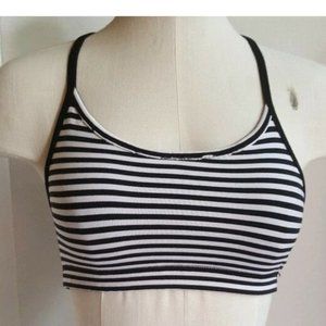 Lululemon racerback stripped black and white bra 4